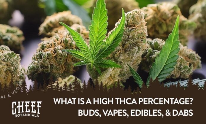 what is a high thca percentage